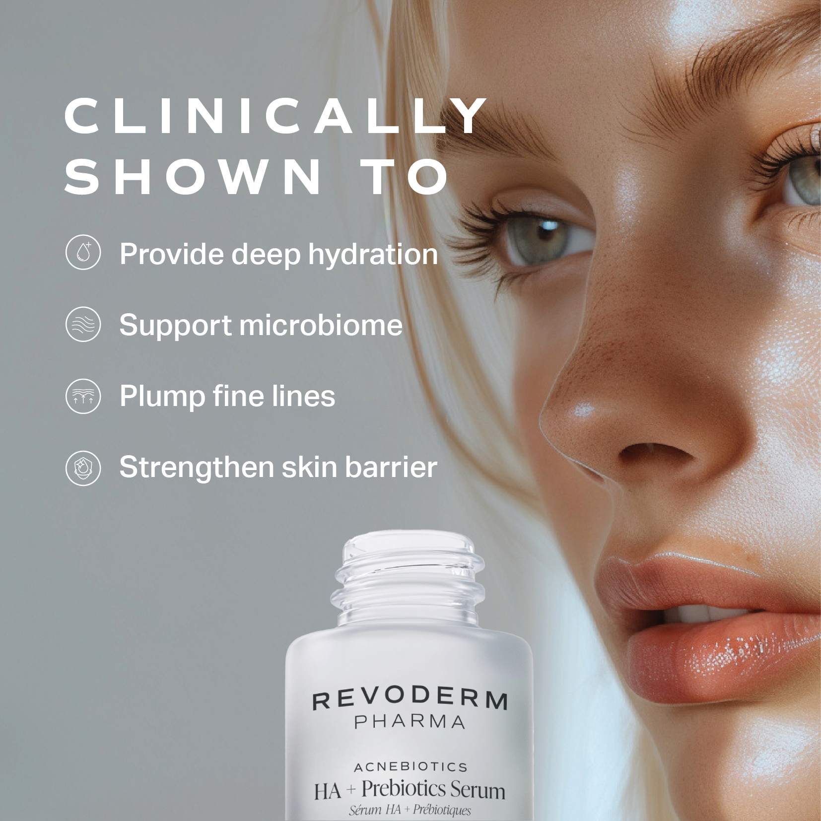 HA + Prebiotics Serum for Face + Eyes (formerly Intense Hydrating Serum)